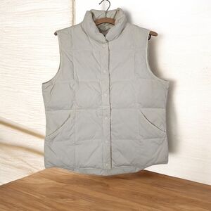 Lands' End Off-White Puffer Vest